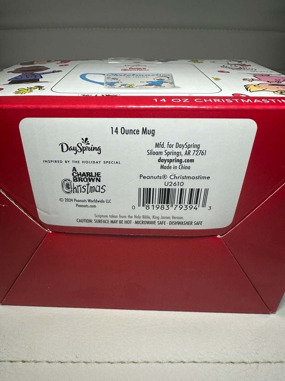 DaySpring Peanuts A Charlie Brown Christmas Christmastime Is Here Mug 14oz - Picture 5 of 6